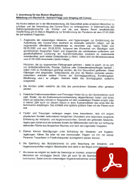 Deckblatt: 3. Anordnung für das Bistum Magdeburg zum Umgang mit Corona vom 27.05.2020