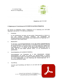 Deckblatt: 2. Ergänzung zur 5. Anordnungen für das Bistum Magdeburg vom 07.01.2021