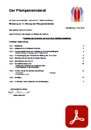 Deckblatt: Einladung zur 14. PGR-Sitzung am 18.01.2023