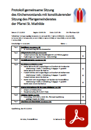 Deckblatt: Protokoll der 1. PGR und KV-Sitzung vom 27.11.2024