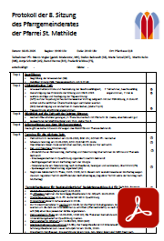 Deckblatt: Einladung zur 8. PGR-Sitzung vom 18.03.2026